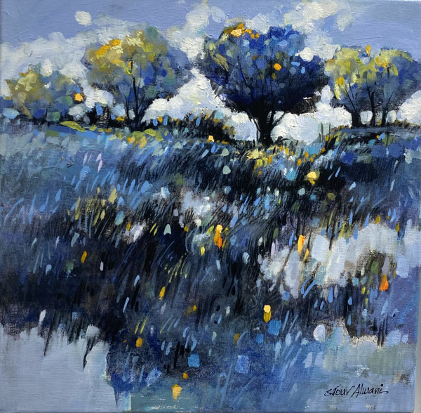 Srour Alwani Landscape in blue