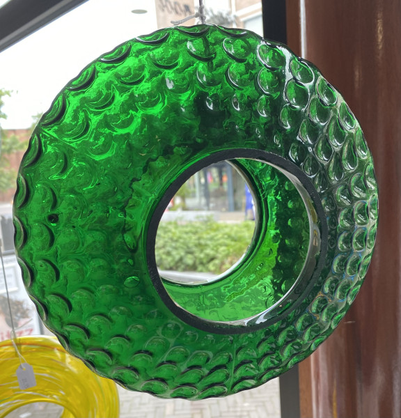 Birdfeeder voederring glas voor de tuin