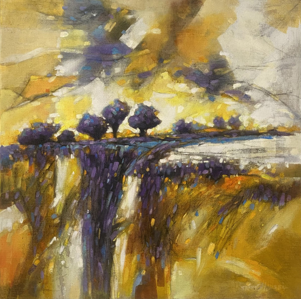 Landscape in Lila en orange